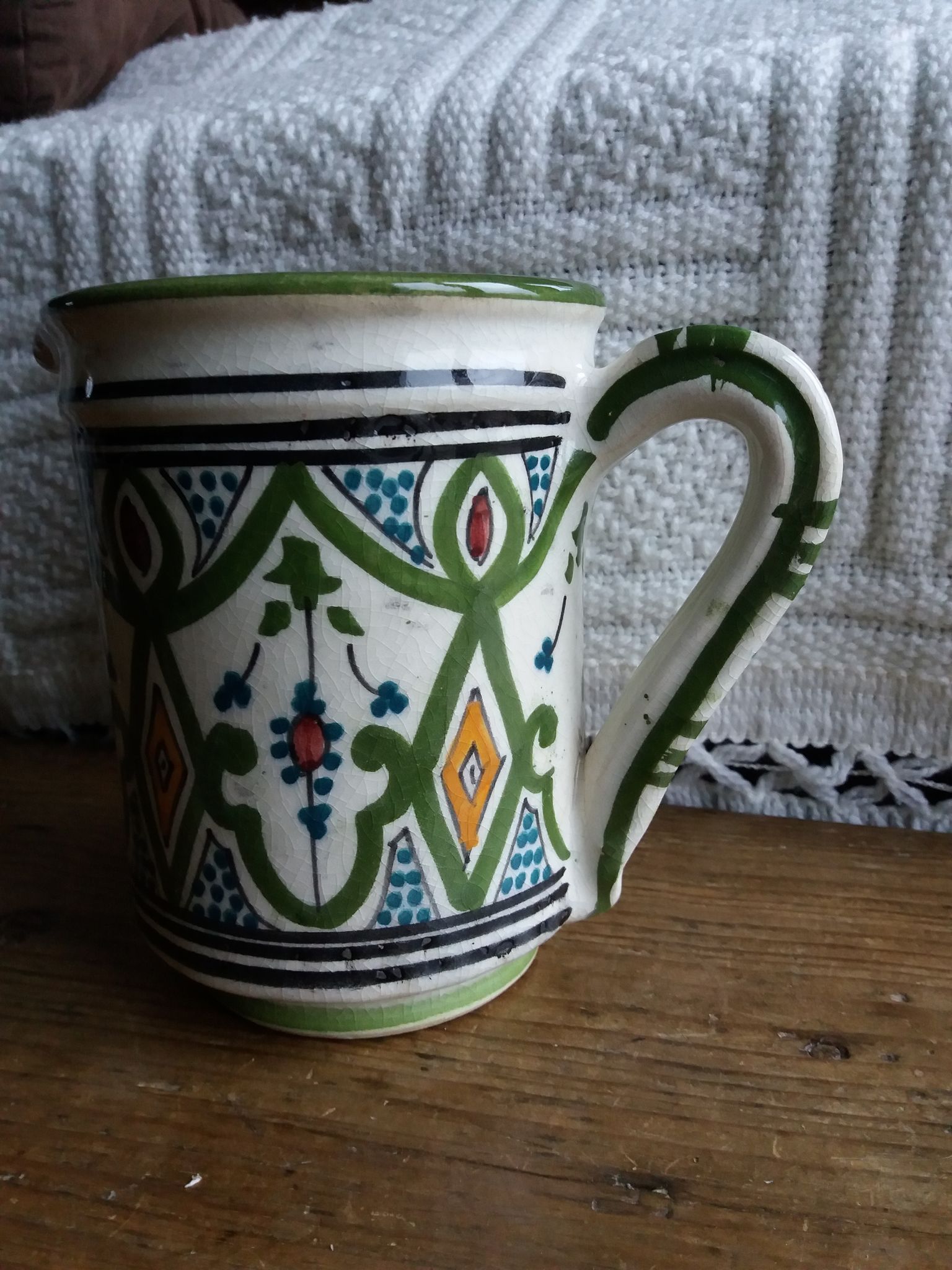 Pitcher Safi artisanal pottery Serghini Morocco