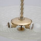 Ercole Barovier Art Deco Murano Glass Italian Pendant Chandelier "Pulegoso"