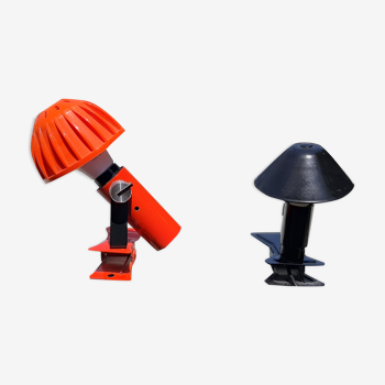 2 lampes vintage à pinces