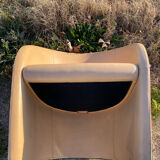 Paire de fauteuils cuir design