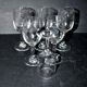 Portieux lot de 6 verres à liqueur anciens modèle ferdinand rubans et guirlandes de fleurs 1910