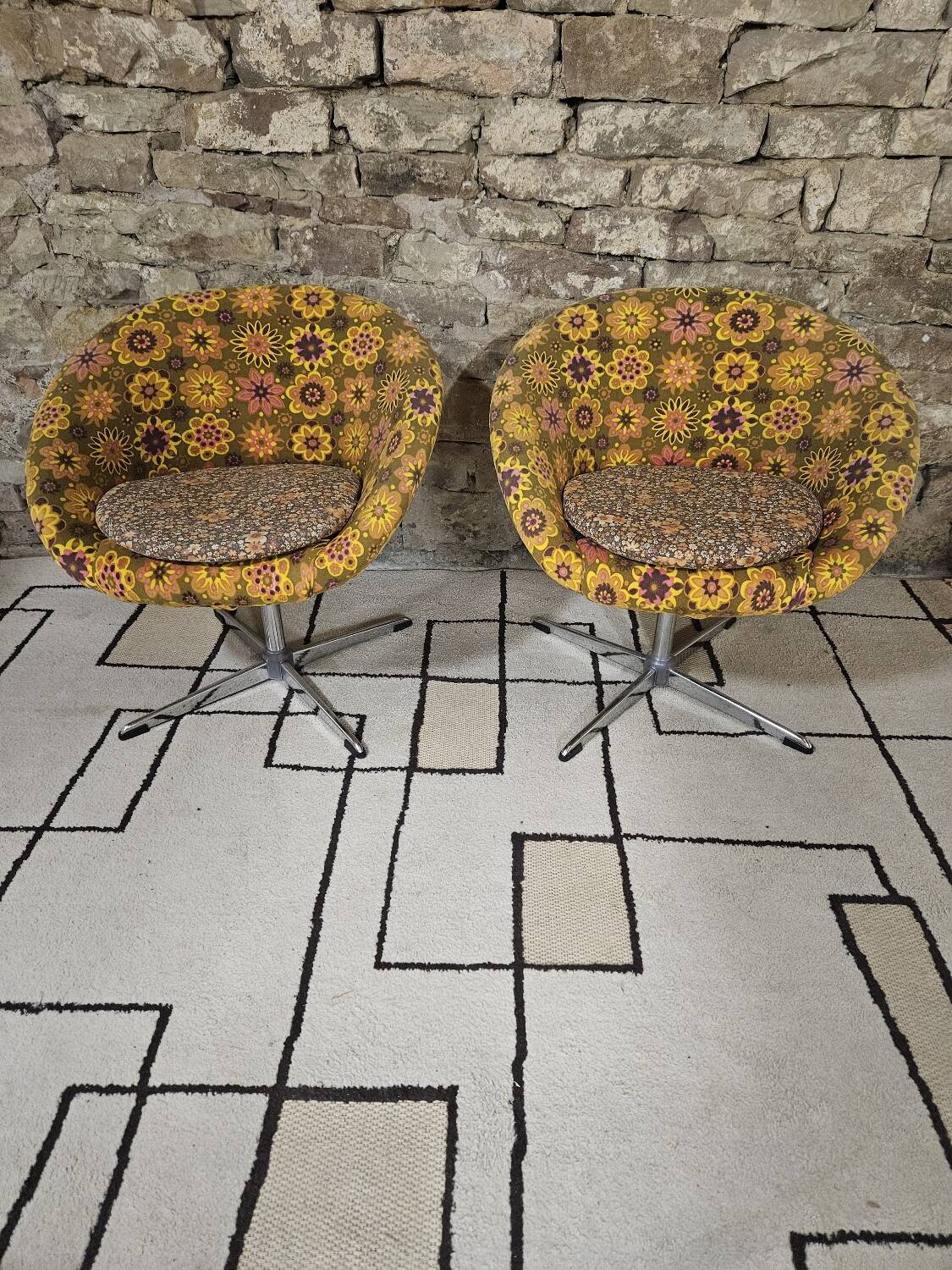 Pair of polystyrene cocktail shells 1970s