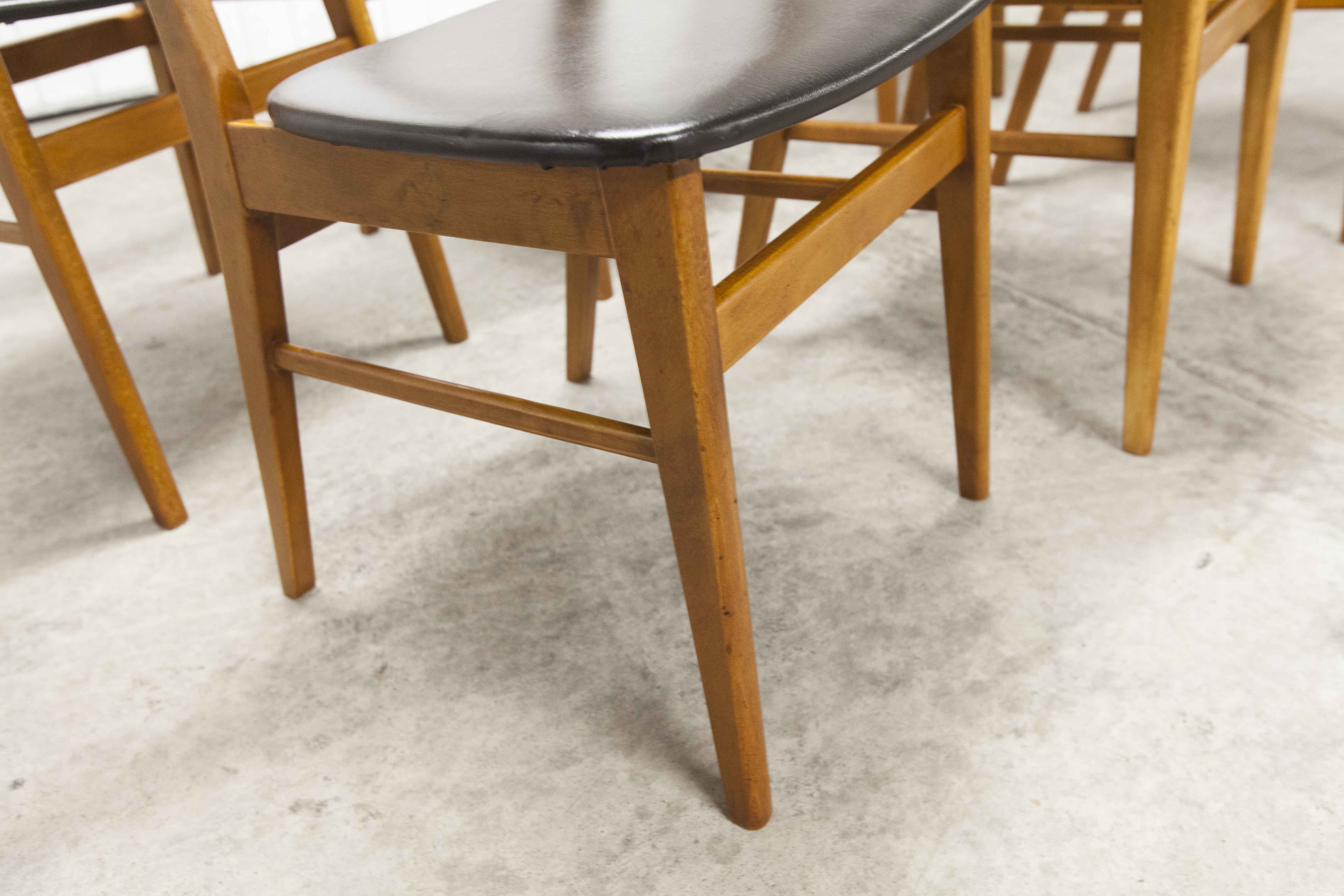 Lot de 6 chaises Farstrup 210 teck en hêtre 1965