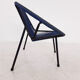 Mid-century plastic thread outdoor club chair