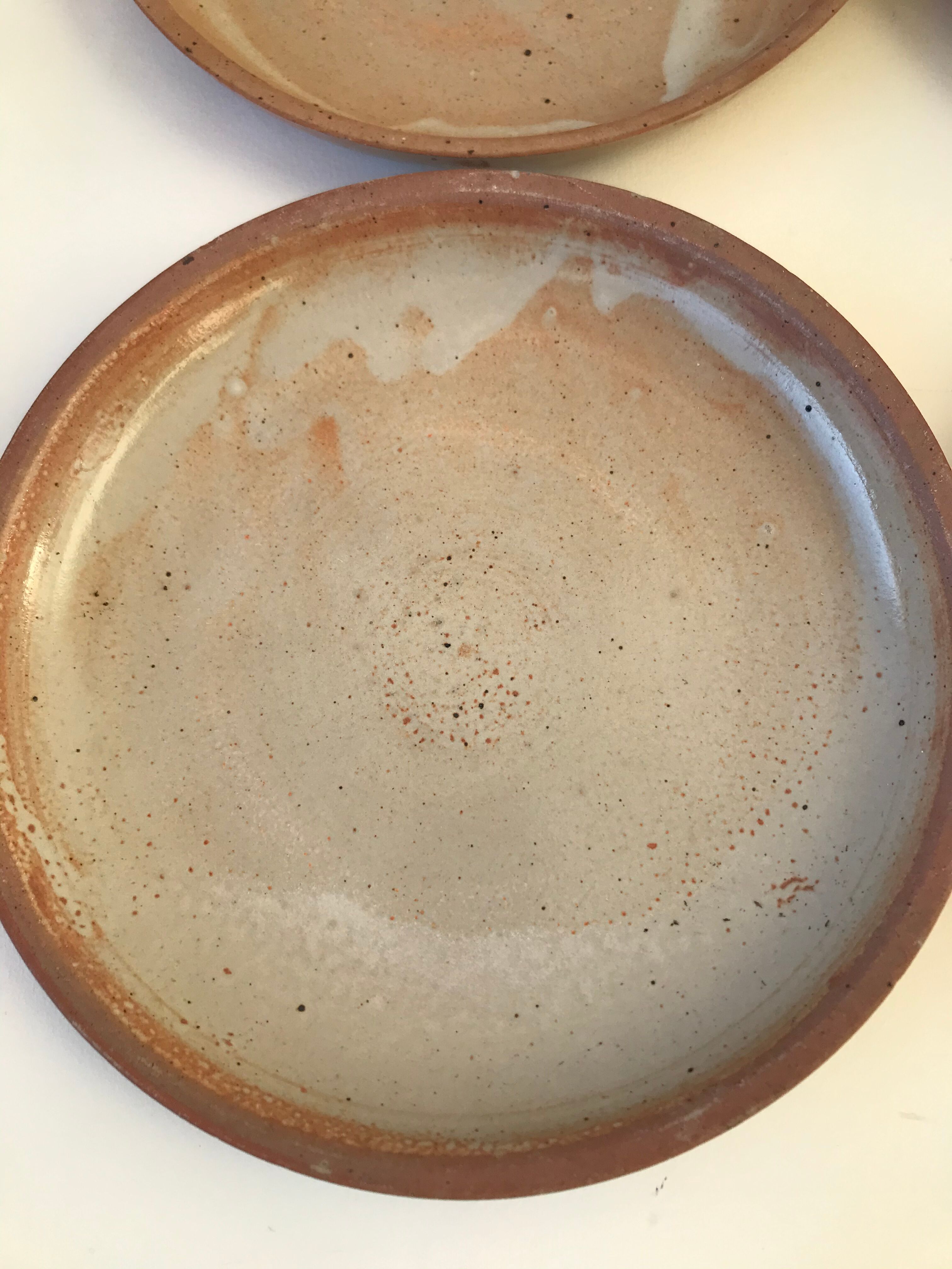 10 small plates made of vintage sandstone