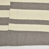 Modern Beige Grey Vintage Kilim Rug, 204x278Cm