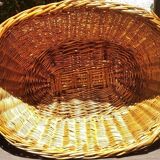 Wicker laundry basket