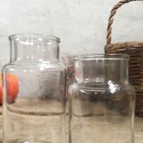 Pair of glass jars
