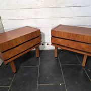 Pair of Scandinavian teak bedside tables from the 1960s.