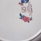 Large vintage round plate in earthenware. Sarreguemines model Vence. 31 cm.