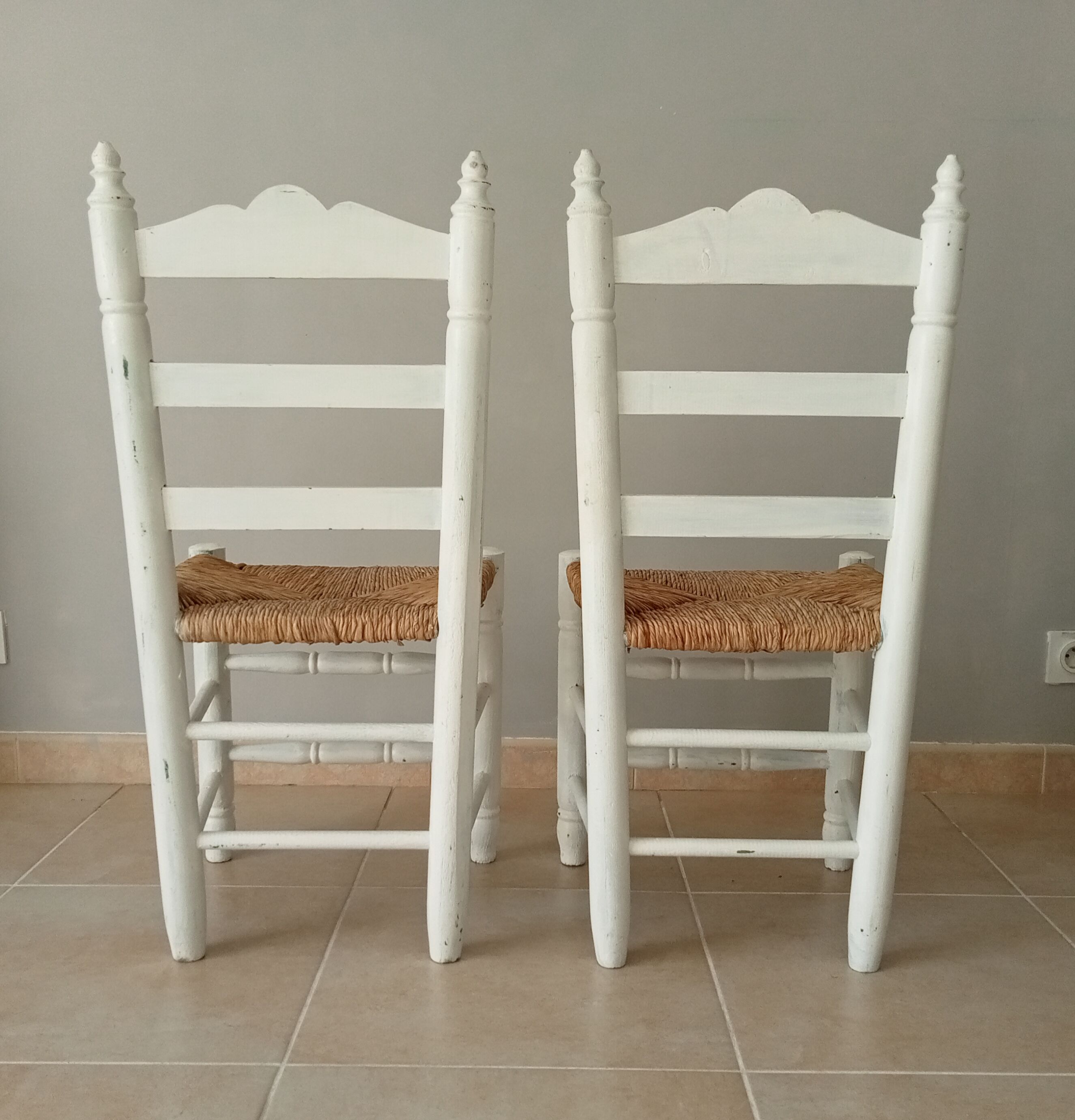 Paire de chaises ancienne paillé années 30/40