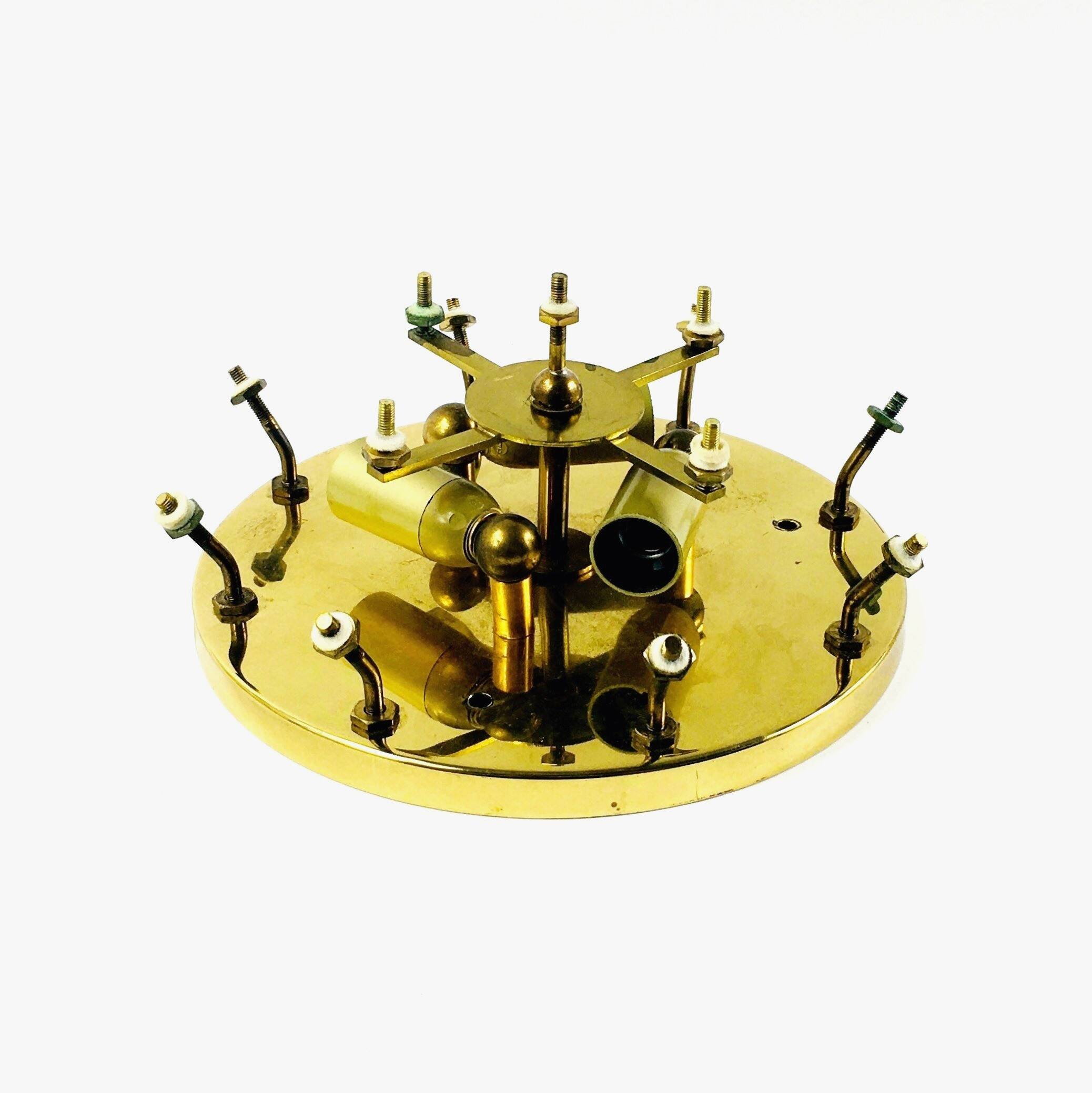 Mid-Century Floral Murano Glass Flush Mount by Ernst Palme for Palwa, Germany, 1960s