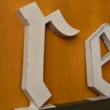 Lettres anciennes enseigne zinc industrielle
