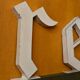 Letters old sign industrial zinc