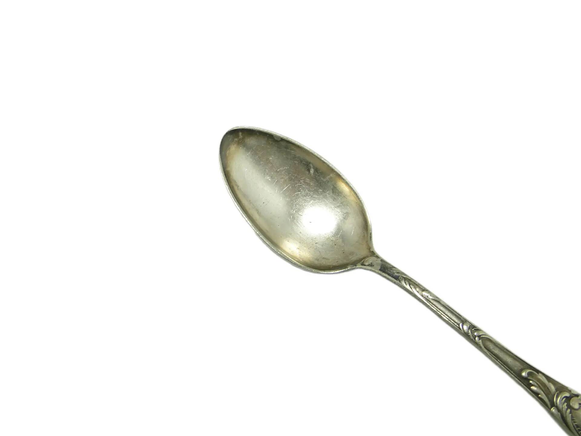 Sugar spoon, Art Nouveau, silver-plated brass, Poland, 1930s