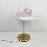 Table Lamp with Brass and Murano Glass, Italy 1970's