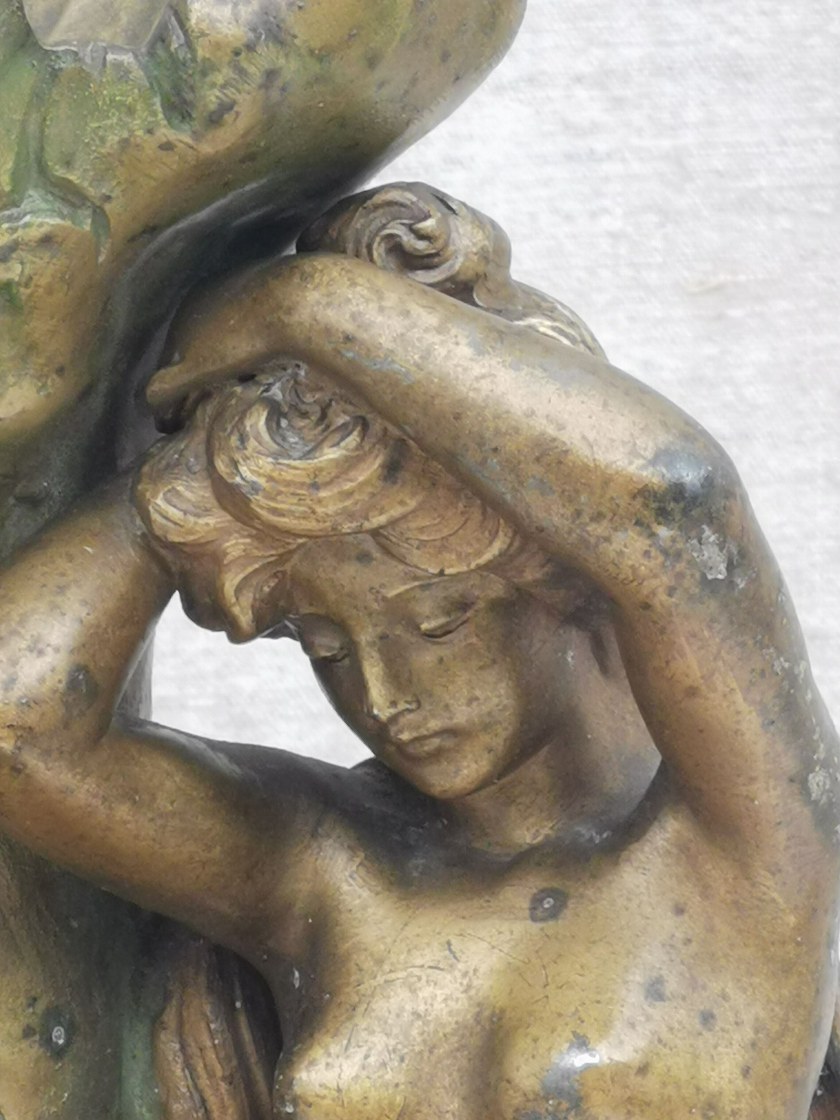 Art-nouveau sculpture signed " hyppolite moreau "