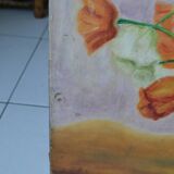 Oil on canvas bouquet of flowers early twentieth century signed