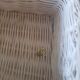 Metal basket with 4 wicker compartments