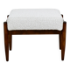 Edmund Homa stool, cream ivory white boucle seat - 2 pieces available