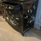 Chinese buffet with 2 doors and 2 drawers in black lacquer.