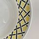 Set of 6 vintage hollow plates with yellow and black décor