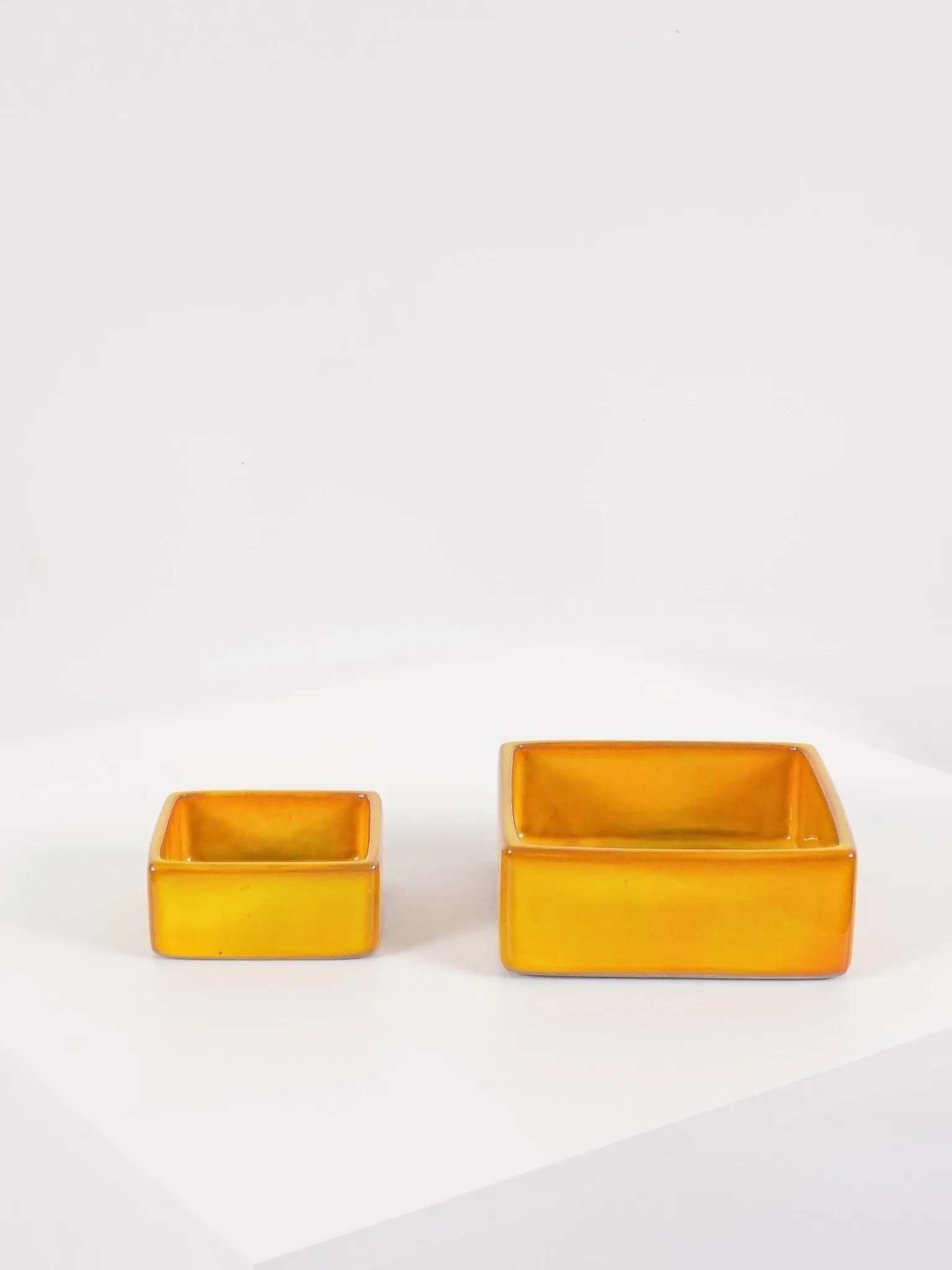 Jacques & dani ruelland, 2 ceramic catchalls, france, circa 1960
