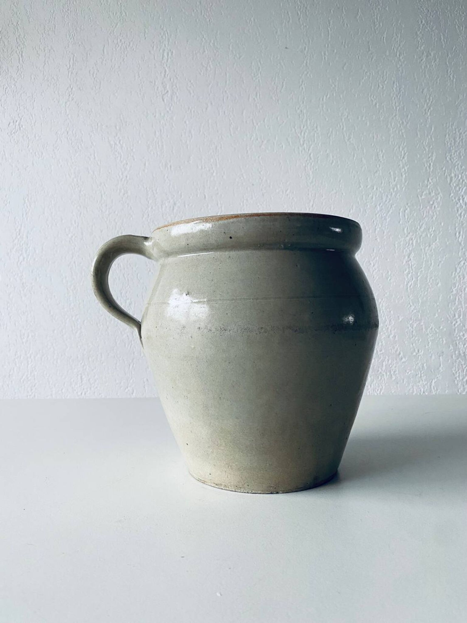 Antique glazed terracotta jug