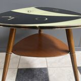 Triangular glass table from the 1960s