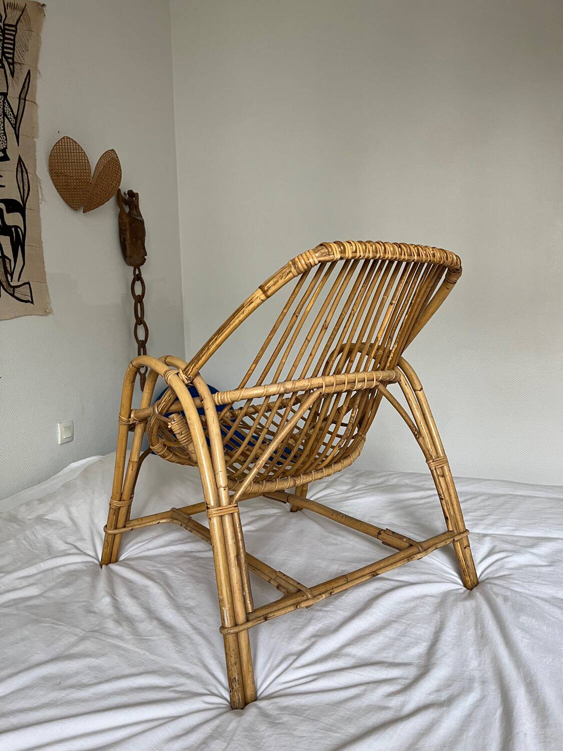 Vintage rattan armchair