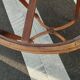 Old Louis XVI style pedestal table with marble top