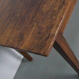 Antique Fruitwood & Oak Early 20th Century French Rustic Farmhouse Dining Table