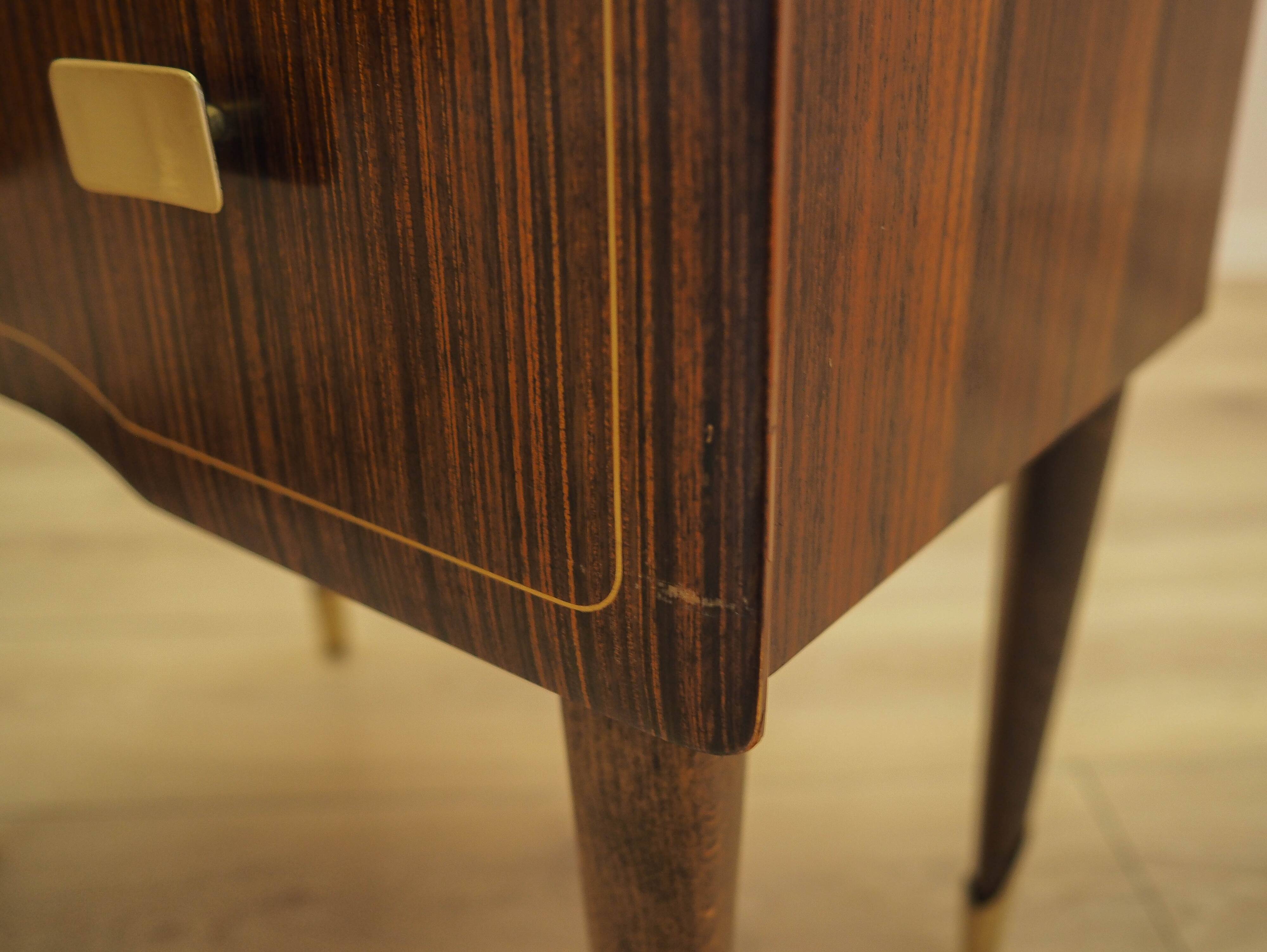 Two Bedside Cabinets, Mahogany Veneer, Italy, 1970s