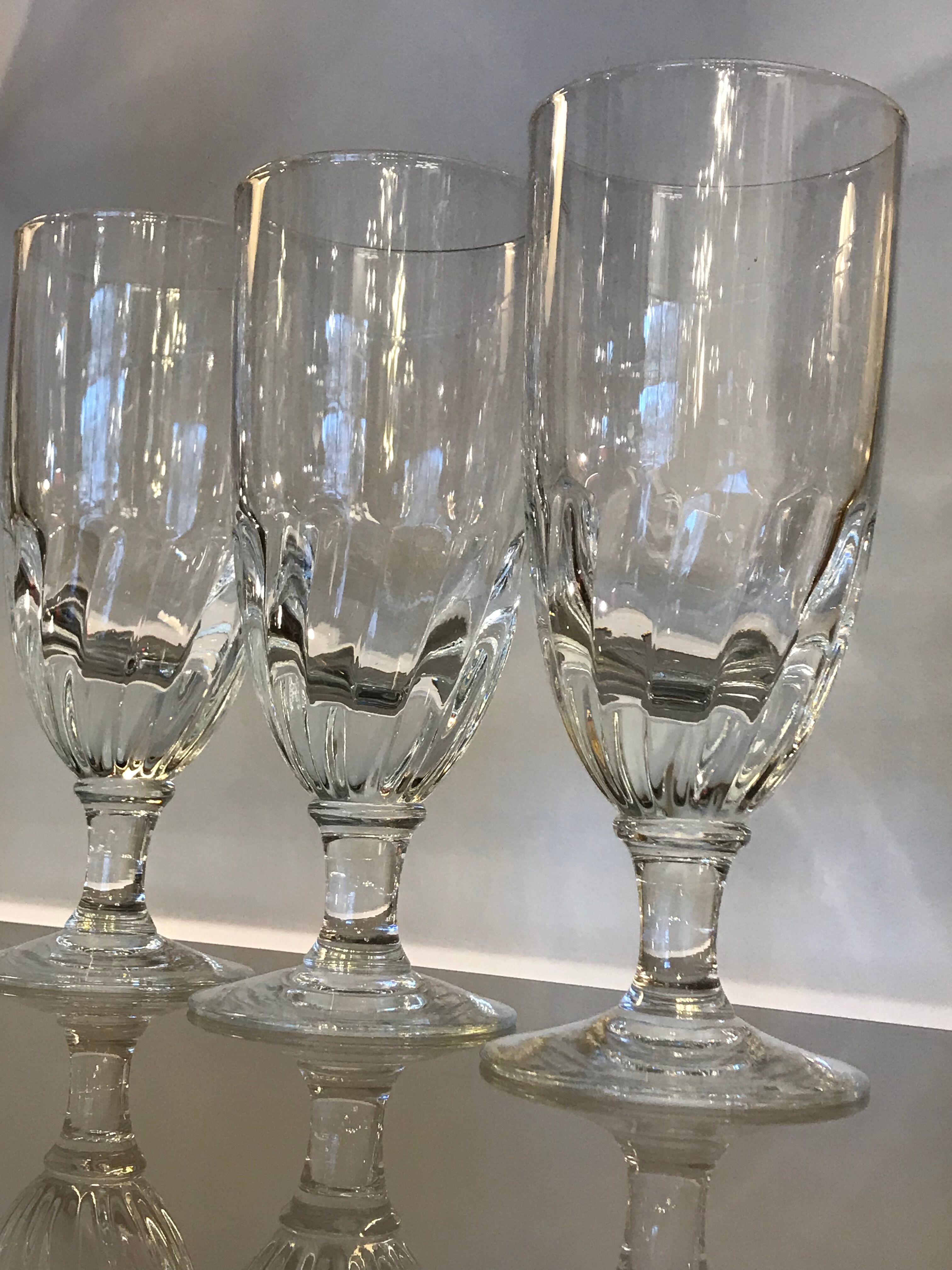 6 old absinthe glasses