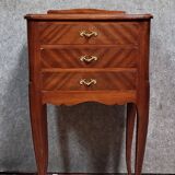 Louis XV style mahogany bedside table, circa 1900