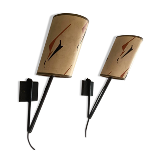 2 france small wall lamps 1950 bedside lamps