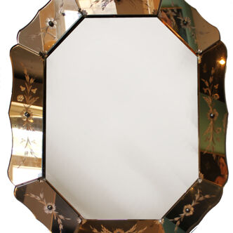 Octagonal Venetian Mirror, 50's