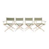 Vintage Wooden Director's Folding Chairs, 1960s, Set of 4