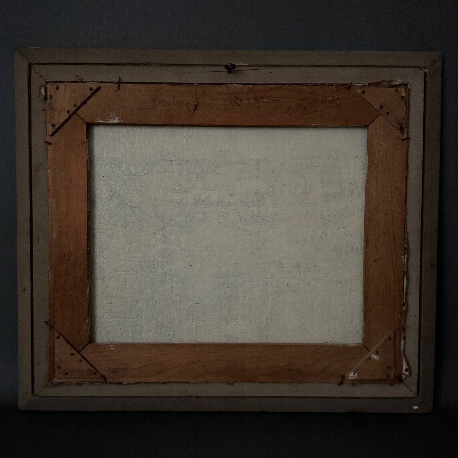 Oil on canvas of Breton farms by Pasquier, early 20th century