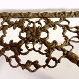 Console en bronze et marbre ocre