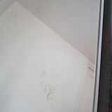 Vintage patinated metal shoe mirror