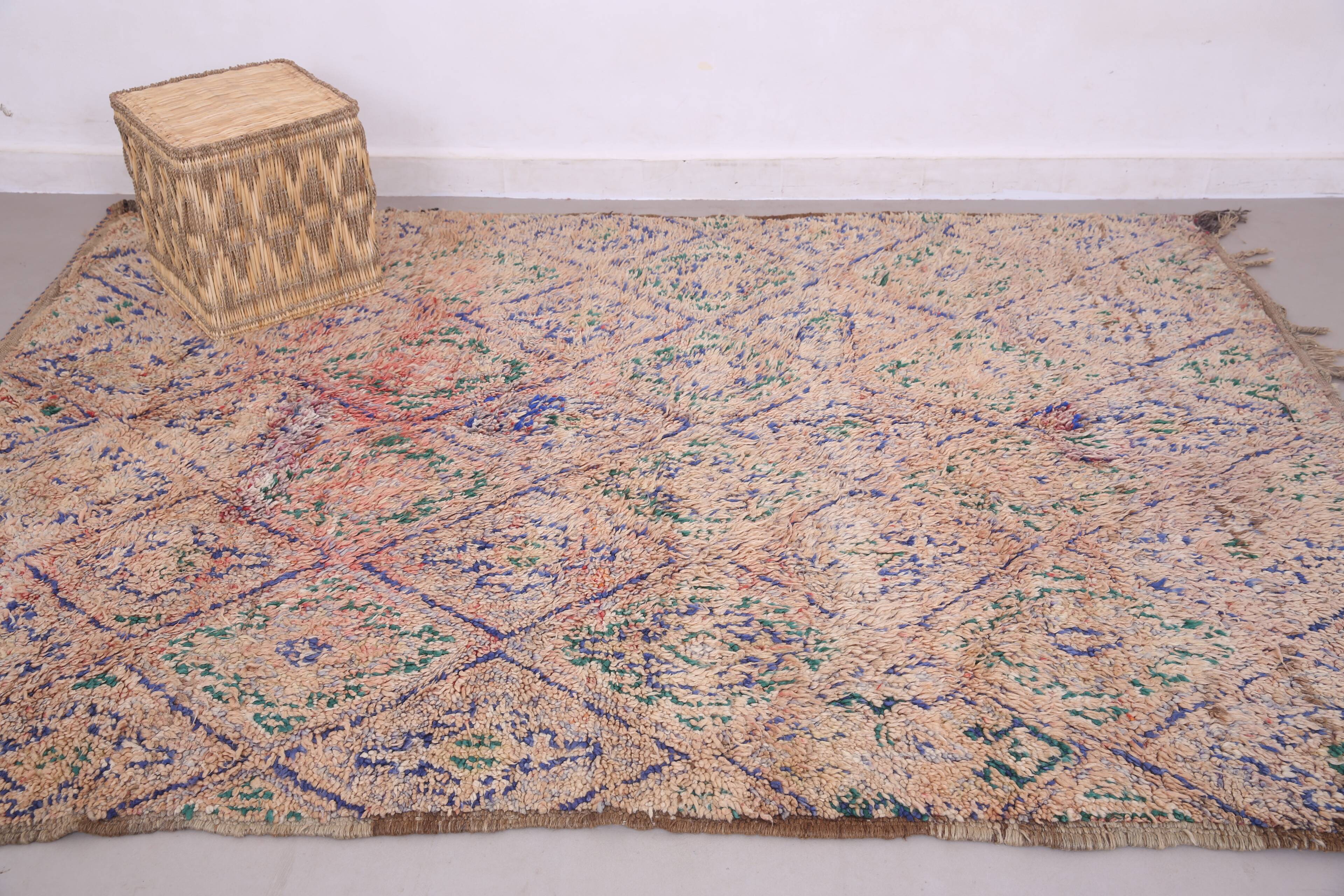 Vintage Moroccan Rug 183 x 257 cm - Berber Wool Rug - Handmade Bohemian Rug