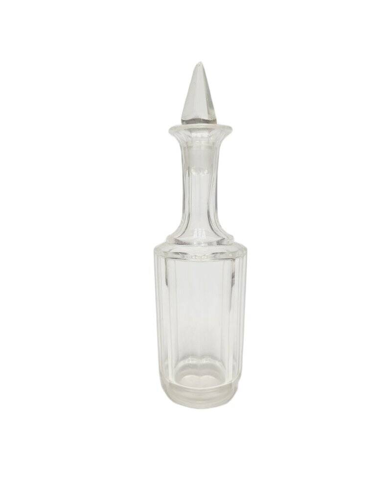 Biedermeier style Czechoslovakian olive and oil carafe, 1900s
