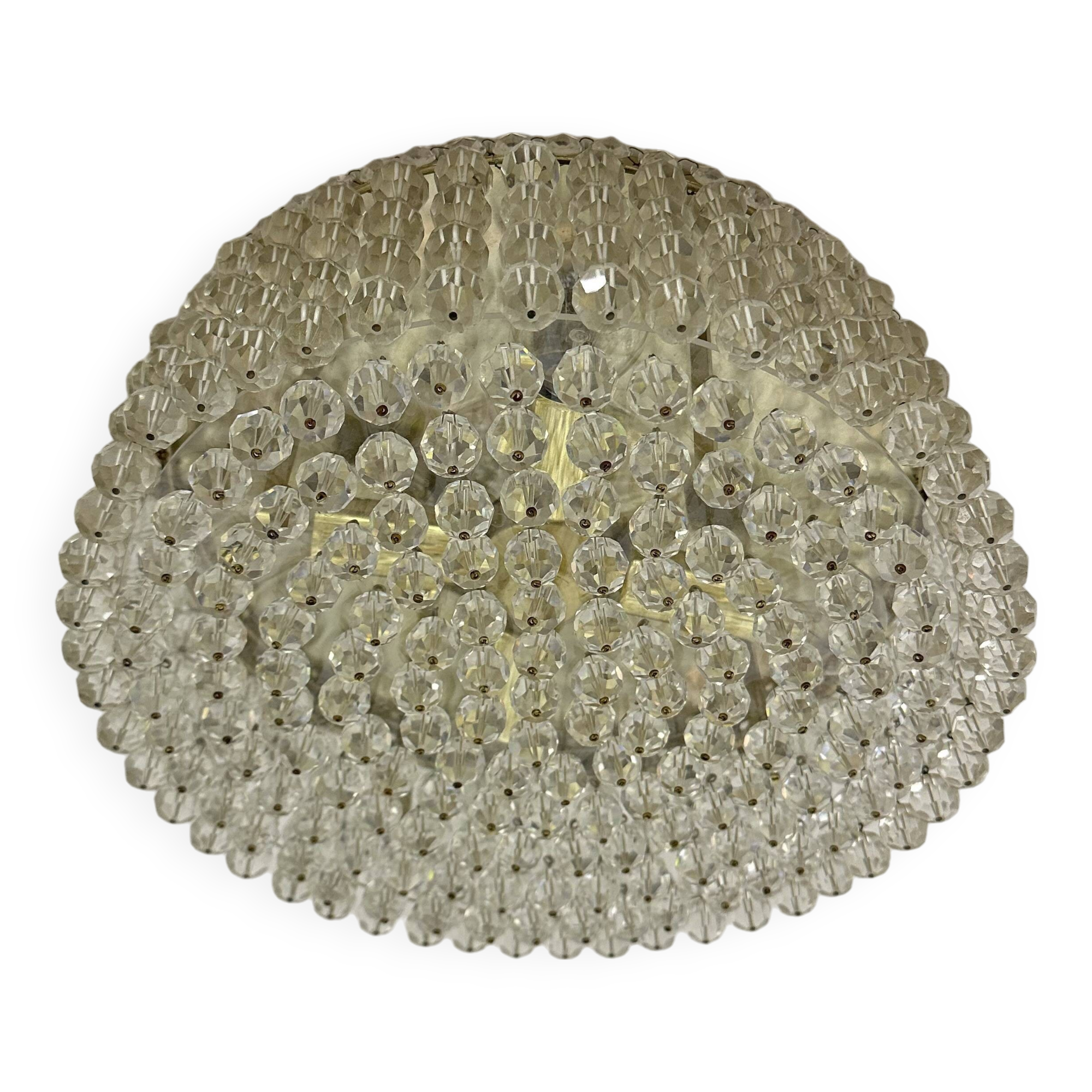 Plafonnier avec cristaux Swarovski, années 1970