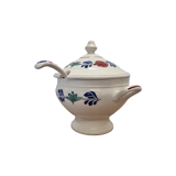 Ducht ceramic soup tureen with spoon by Boch, late 1900s