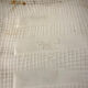 Vintage signed square ceramic plate – speckled cream enamel – 22