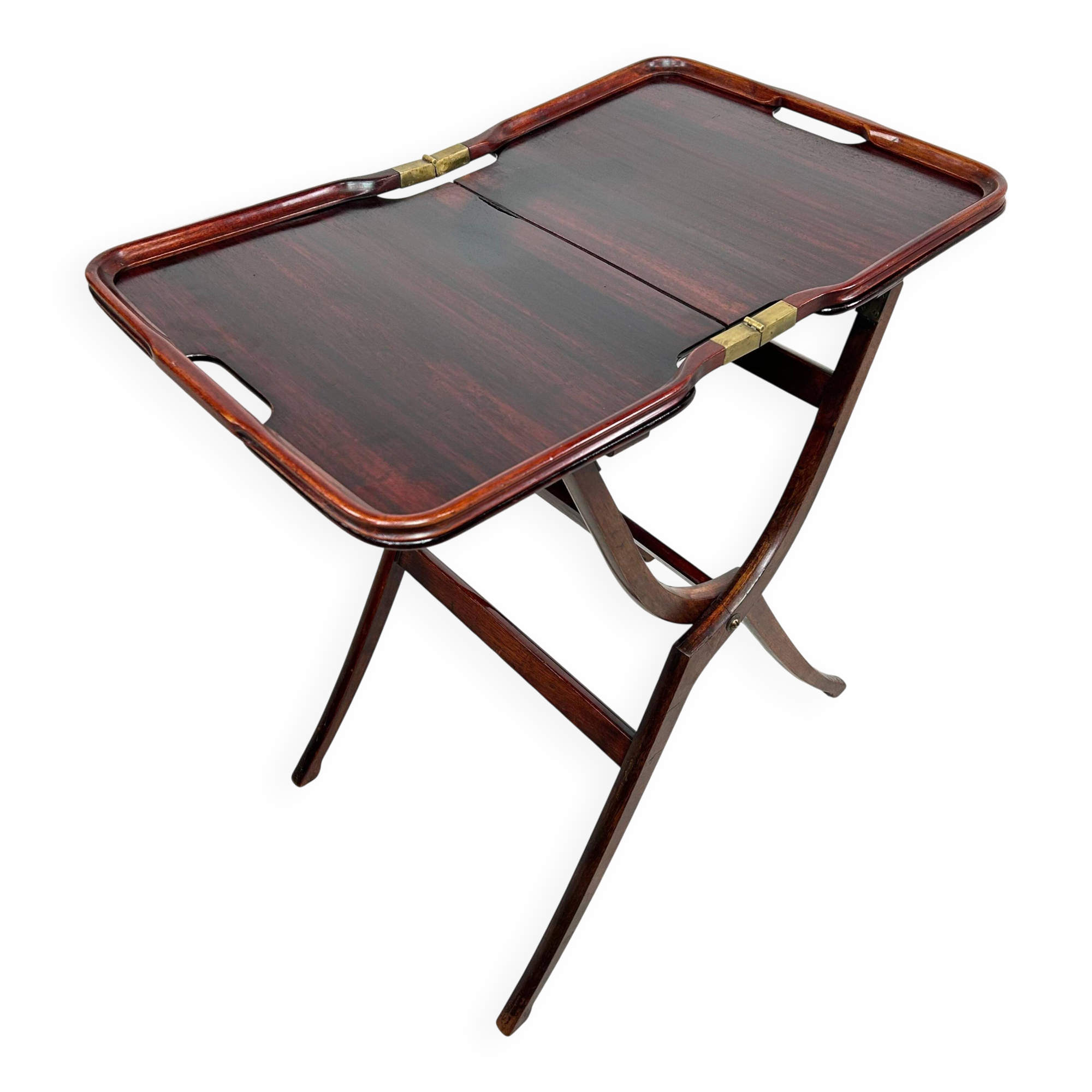 Folding table in mahogany in the style of the Vienna Secession.