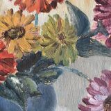 Old painting bouquet of flowers