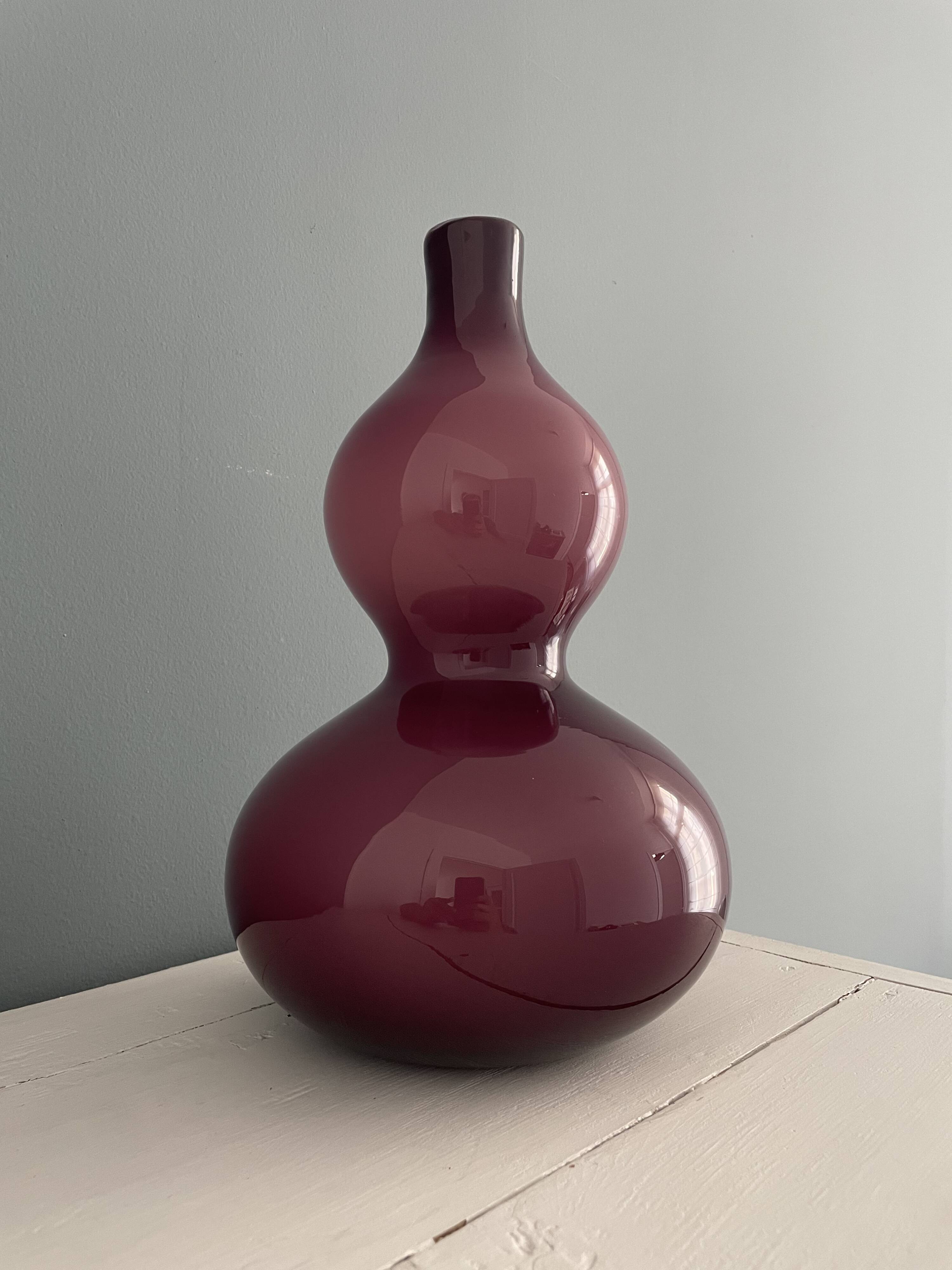 Holmegaard blown glass vase, Denmark 1960