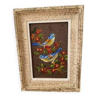 Bird fabric painting table